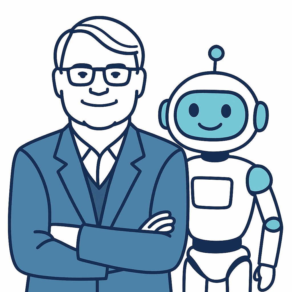Human and AI partnership illustration