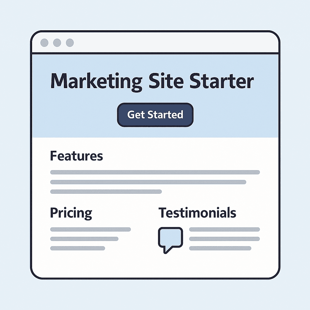 Marketing site starter illustration