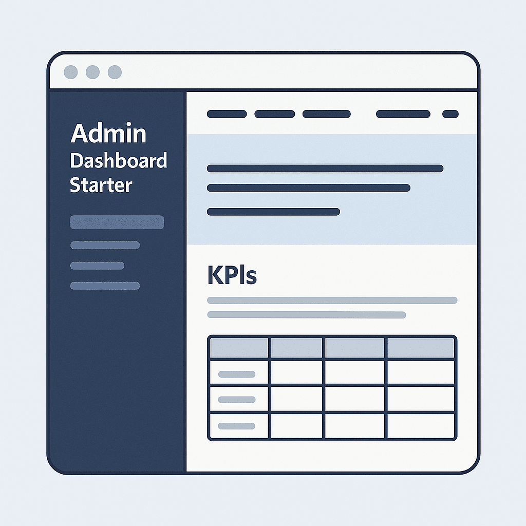 Admin Dashboard Starter